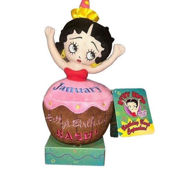 Sugar Loaf Betty Boop Plush 10" Cupcake January Birthday Bash Doll 2013 NWT - Picture 1 of 5